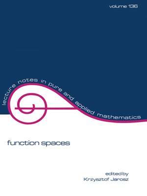 cover image of Function Spaces